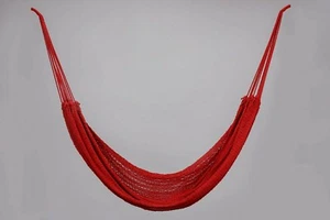 Huge Red Cotton Hammock L 146" W 130 Holds Two Adult People New - Picture 1 of 12