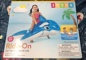 Intex Lil Whale Inflatable Ride On Swimming Pool Toy 