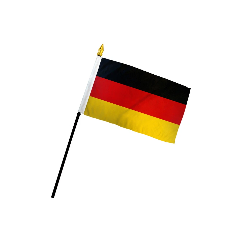 1 Dozen Germany Stick Flag 4x6in Handheld German Flag Foto 1 de 1