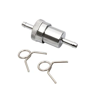 Benzinfilter Kraftstofffilter Chrom Metall 6 mm - Bild 1 von 1