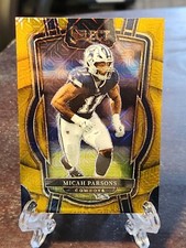 2022 Panini Select Micah Parsons Gold Prizm /10 Club Level Cowboys #275