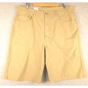Levi's 569 Loose Straight Fit Khaki Cotton Shorts Men's W40 Casual Summer New - Picture 1 of 6