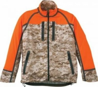 Cabela's Men's RNP Upland Pro Blaze Tan Camo Windproof Waterproof Hunting Jacket - Image 1 of 4