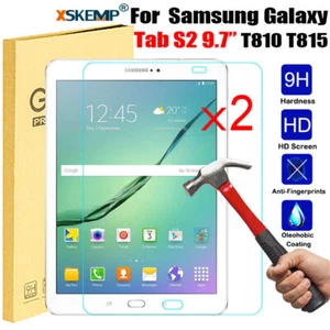 2Pcs for SAMSUNG GALAXY Tab A6 S2 S3 Premium Tempered Glass Screen Protector - Picture 1 of 20