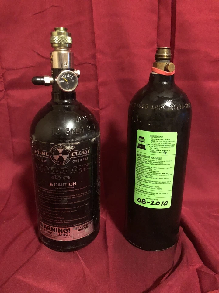 Pure Energy 3000 PSI 48 CÚBICOS + 1 vasilha vazia de paintball, ambos os tanques EXPIRADOS - Imagem 1 de 4