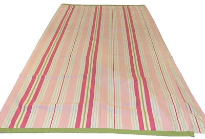 Cortina de Ducha Infantil Granero Cerámica Rayas Rosa Blanco Azul Verde Algodón 66L x 71W Foto 1 de 4