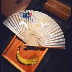 Silk Women's folding fan collection Dressing Decoration Birthday Gift Chinese - Picture 1 of 7
