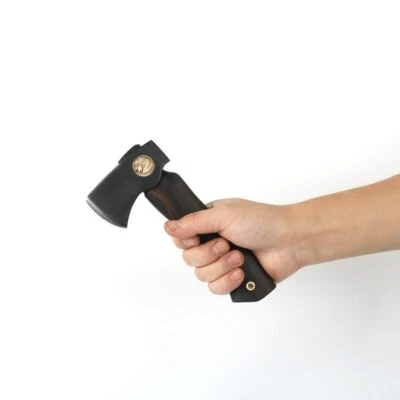 Mini Indios Estilo Tomahawk Exterior EDC Hacha Herramienta de Mano Mango de Ébano Acero 440C Foto 1 de 4