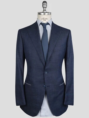 NUEVO TRAJE CESARE ATTOLINI AZUL LANA SEDA LINO US 38 - EU 48 CA87 Foto 1 de 4