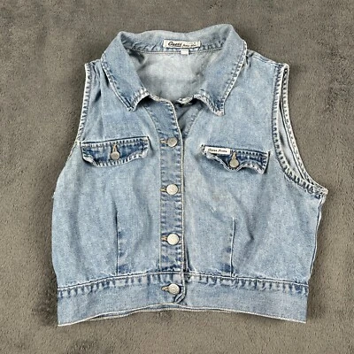 Chaleco Denim Vintage Guess Jeans Niñas Talla M Diseño Original Años 90 Hecho en EE. UU. Foto 1 de 4