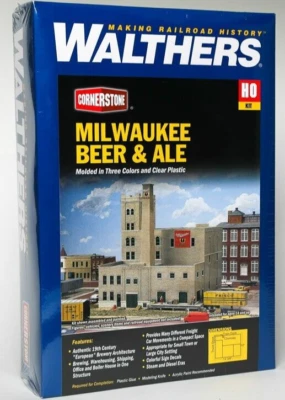 Walthers HO Scale ~ New 2025 ~ Milwaukee Beer & Ale Brewery ~ Kit ~ 933-3024 - Image 1 of 4