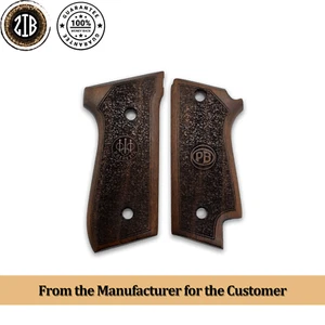 Empuñadura de pistola ZIB Beretta 92S hecha a mano de madera de nogal Ars.09 - Imagen 1 de 5