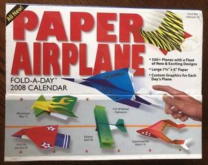 PAPER AIRPLANE FOLD-A-DAY 2008 Calendar Brand New Sealed - Picture 1 of 12