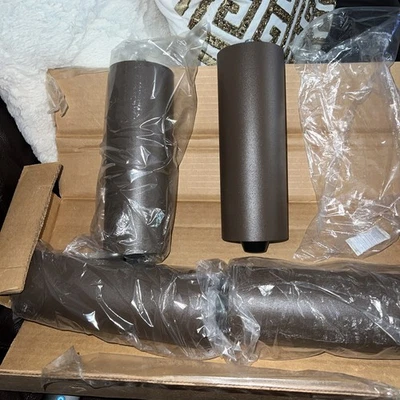 TEMPURPEDIC ERGO PLUS 6.5" Bed Up Legs 1/2" Thread BASE Set Of 4 Brown New - Image 1 of 4