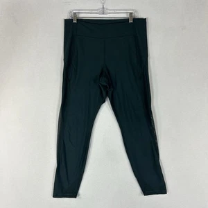 Old Navy Active Powersoft Leggings Womens XL Green High Rise Go Dry Gym Run Lift - Picture 1 of 11