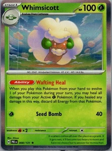 Whimsicott Rare SV: Prismatic Evolutions 008/131 NM - Picture 1 of 2