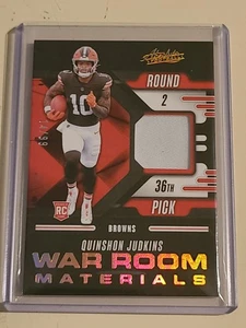 2025 Panini Absolute - War Room Materials Quinshon Judkins Gold  /99 (MEM, RC) - Bild 1 von 2