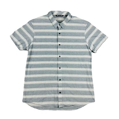 Travis Mathew Increments Men's Short Sleeve Button Up Shirt Size XL Grey Pattern - Image 1 of 4