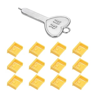 Bloqueur 12 ports verrouillage port USB/poussière PC bloqueur avec clés codées, jaune - Photo 1 sur 5