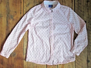 Le Tigre Damen Shirt klein hellrosa Sternen Design Muster 100% Baumwolle Knopf - Bild 1 von 11