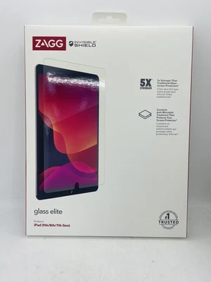Zagg Glass Elite Screen Protector For Ipad 9th 8th 7th Gen 10.2 Inch New Sealed  - Image 1 of 4