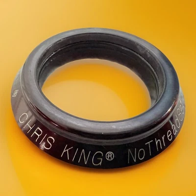 Chris King NoThread HeadSet Top Crown Race Top Plate 1 1/8 英寸黑色 — 第 1/4 张图片