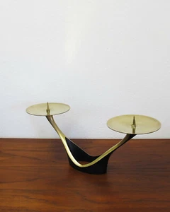 Kerzenständer Design Klaus Ullrich für Faber & Schumacher brass candleholder - Picture 1 of 9