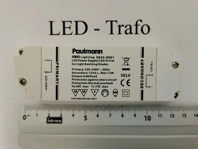 Paulmann LED Power Supply Driver Trafo DC S034-0001 Transformator 12 Watt T21 - Bild 1 von 2