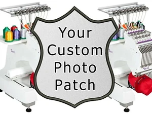 SEW ON Police Badge 3″ - 13″, Custom Patch, Photo Patch, Personalized Back Patch - Picture 1 of 2