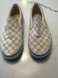VANS Slip on Shoes Light Rose Pink Checkerboard Size Women's 7.5 Skate Men’s 6 - Picture 1 of 6