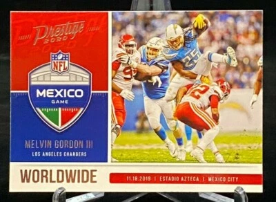 2020 Prestige Worldwide #WW-MG Melvin Gordon lll Los Angeles Chargers - Image 1 of 2
