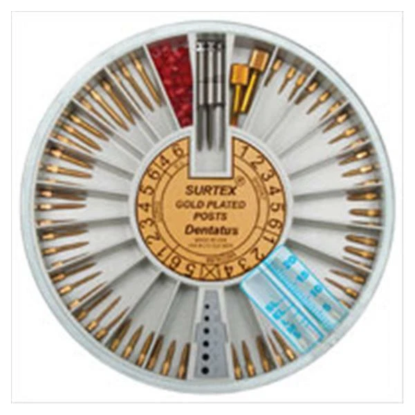 Dentatus RST-60 Surtex Post Gold Plated Dispenser Assorted Starter Kit 60/Bx - Изображение 1 из 1