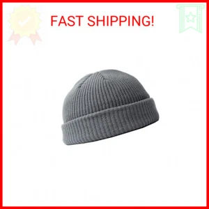 Knit Cuff Hats Short Fisherman Beanie Hats Cap Trawler Beanie Watch Hat Winter W - Picture 1 of 2