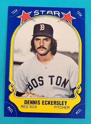 1981 Fleer Star Stickers #34 Dennis Eckersley Boston Red Sox BASEBALL Card F8 - Image 1 of 2