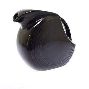 Vintage 1980's HLC Fiestaware Disc Pitcher Black 7" - Picture 1 of 4
