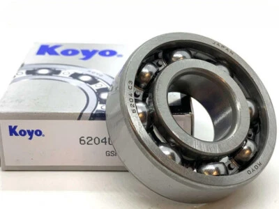 KOYO 6204 C3 JAPAN Deep Groove OPEN Bearing 20x47x14mm 93306-40401 - Image 1 of 3