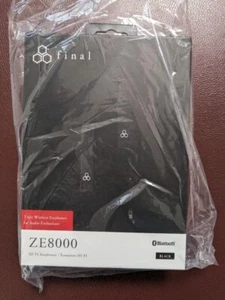final ZE8000 Wireless Bluetooth Wireless Earphones Black Noise Canceling NEW - Picture 1 of 2