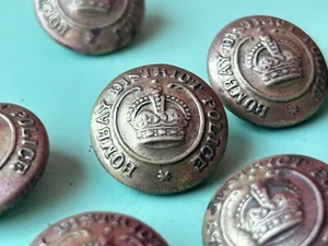 Collectible Old Fine Brass British Period Police Coat Buttons Pack of 7 Piece. - Picture 1 of 12