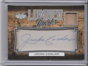 2022 Leaf Lumber Marks Bat Relic Auto 1/2 Jocko Conlan #LM-04 HOF