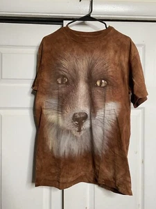 The Mountain Fox T-shirt Mens Medium Big Graphic Tie Dye 2013 Nature animal Tee - Picture 1 of 3