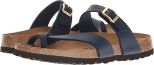 Betula by Birkenstock Z2722* Womens Blue Mia Soft Faux Leather Sandals Size 6M - Picture 1 of 6