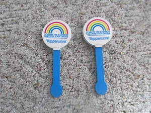 Vintage Tupperware Krachmacher Klöppel folgen Regenbogen Berater Party 2er Set - Bild 1 von 2