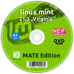 Linux Mint 21.3 "Virginia" MATE Deutsch auf DVD oder USB-Stick - Bild 1 von 8