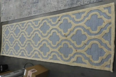 Alfombra manchada AZUL CLARO / MARFIL 2'-6" X 8', precio reducido 1172626541 CAM132A-28 Foto 1 de 4