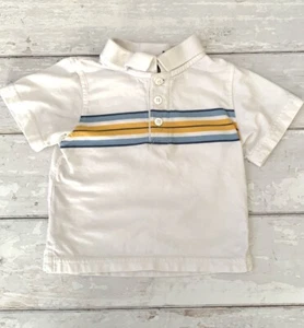 Boys 12m White Polo Shirt Short Sleeves Baby Kids Cherokee Brand 100% Cotton - Picture 1 of 3