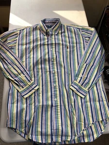Polo by Ralph Lauren Dress Shirt Men’s Medium Classic Fit Multicolored Stripes - Picture 1 of 11