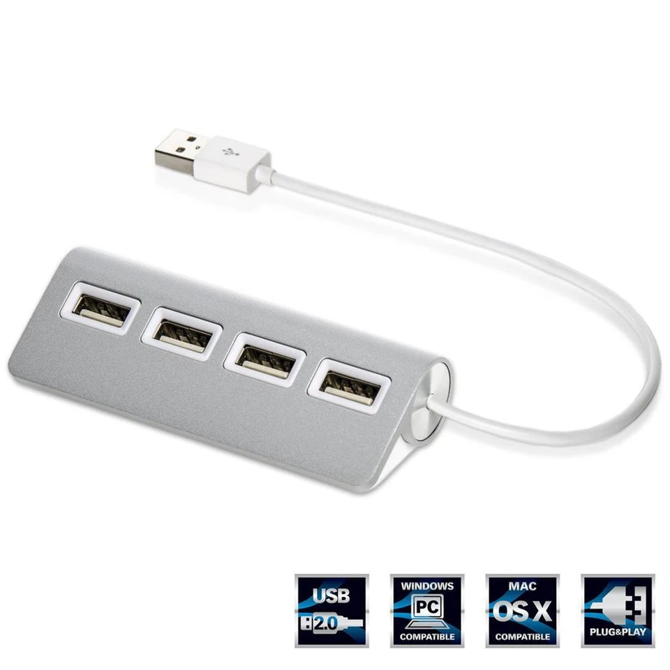 HUB 4 porte USB alimentatore porta chiavetta pennetta moltiplicatore 1TB support - Immagine 1 di 1