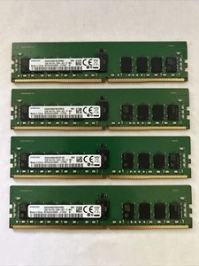 64GB Server RAM KIT Samsung 4x16GB PC4-2666 1Rx4 DDR4 ECC REG M393A2K40BB2-CTD - Picture 1 of 1