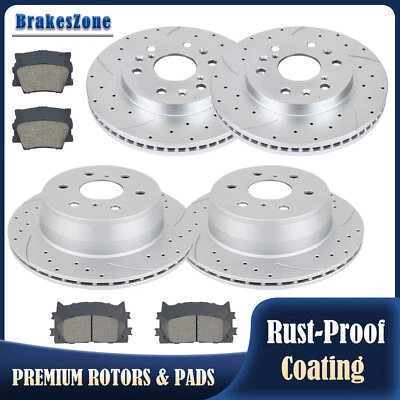 Pastilhas de rotores de freio dianteiro e traseiro adequadas para Chevrolet Avalanche Silverado1500 perfuradas - Imagem 1 de 4