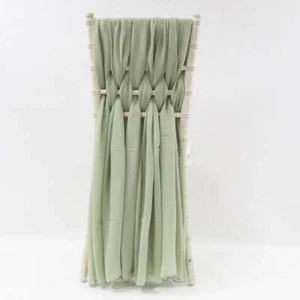 CHAIR COVER WEDDING DÉCOR DRAPING CHIFFON VERTICAL DRAPES VARIOUS COLOURS - Picture 1 of 13